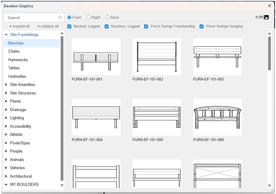levation Graphics dialog box loading properly