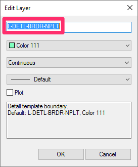 Detail Template boundary layer name