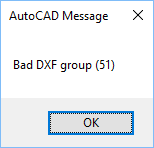 Bad DXF group