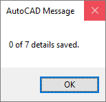0 details saved error message