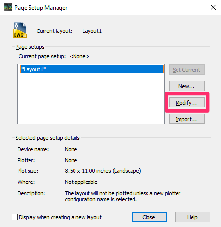 Page Setup Manager