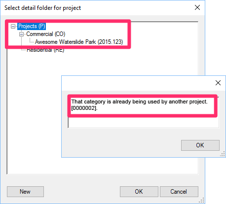 That category is already being used by another project