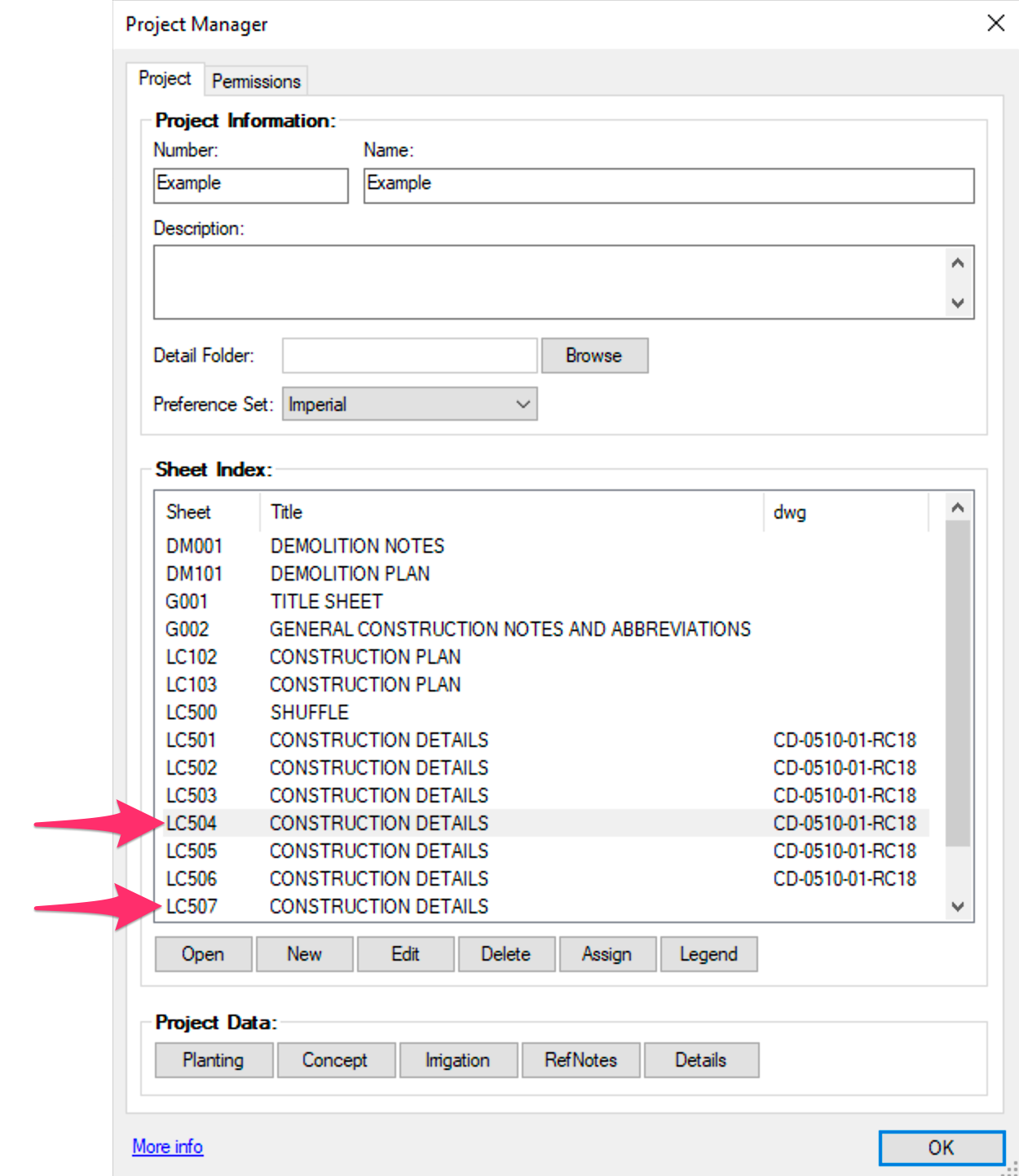 Two sheets listed in error