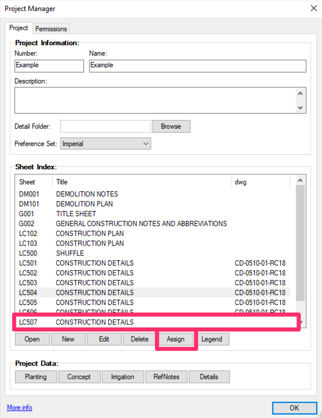 Assign sheets