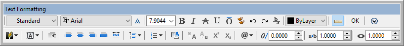 Full Text Formatting toolbar