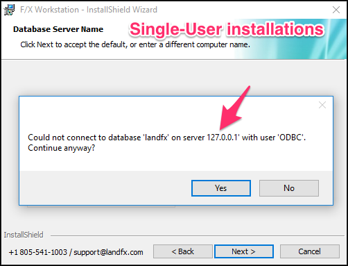 Single-User server name reading 127.0.0.1