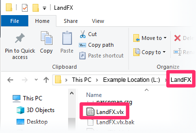 LandFX.vlx file inside LandFX folder