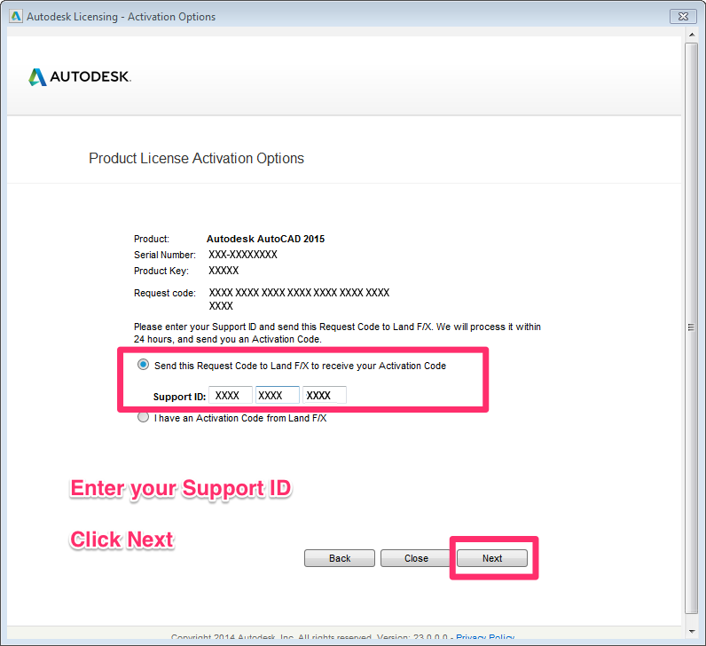 License Activate F X Cad 2016