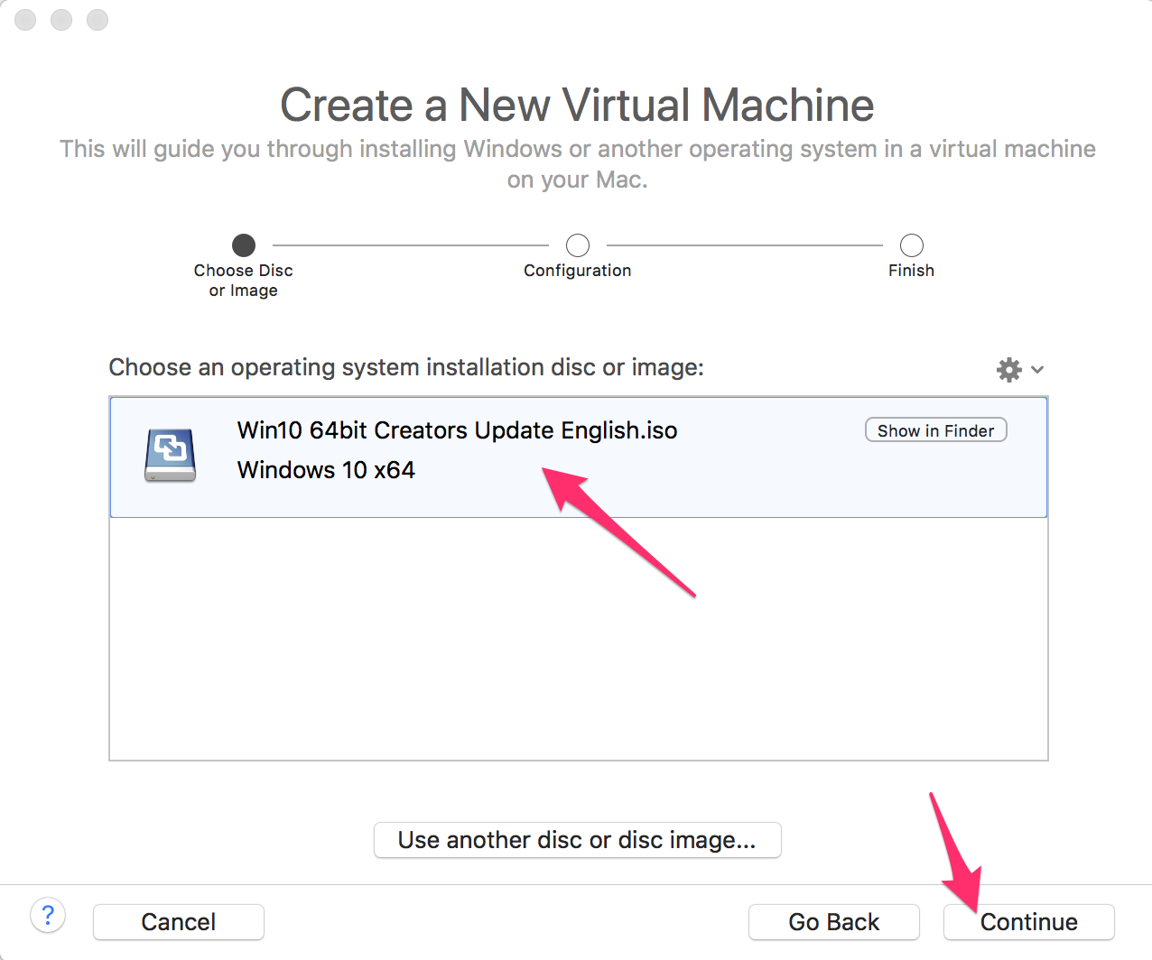 VMware Installation Wizard, Create a New Virtual Machine screen