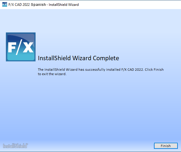 InstallShield Wizard Completed screen, Finish button