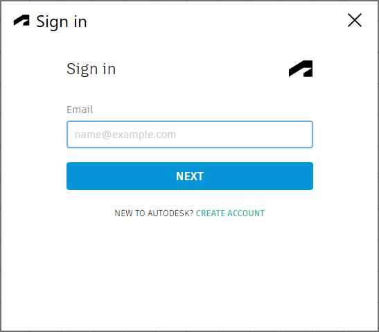 Sign in to Autodesk account