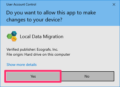 Do you want to allow this app to make changes to your device?