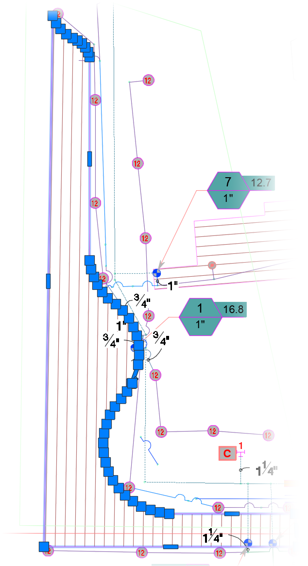 Select polyline boundary of drip area showing zero flow