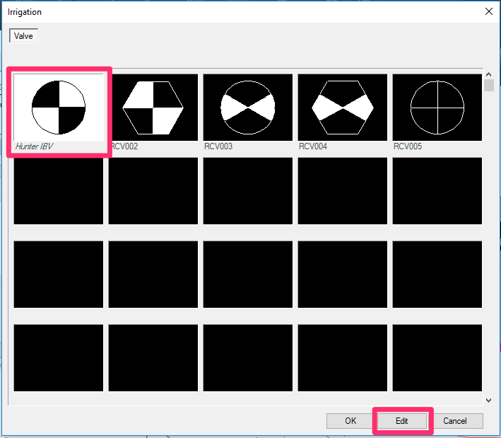 Select symbol to be rotated in symbol selection dialog box, then click Edit