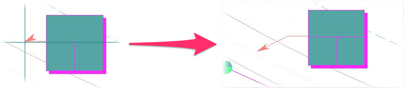 Example of extending a valve callout arrow a small distance away from the callout before right-clicking