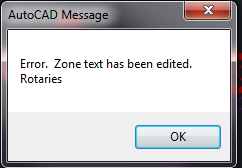 Error: Zone text has been edited