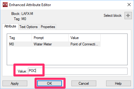 Giving the point of connection a shorter name in the Enhanced Attribute Editor, Value field