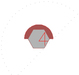 Number not centered in irrigation head symbol