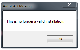This is no longer a valid installation message