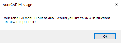 Your Land F/X Menu is Out of Date