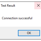 Connection Successful message