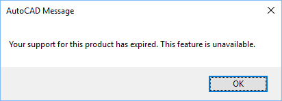 Your support for this product has expired. This feature is unavailable.