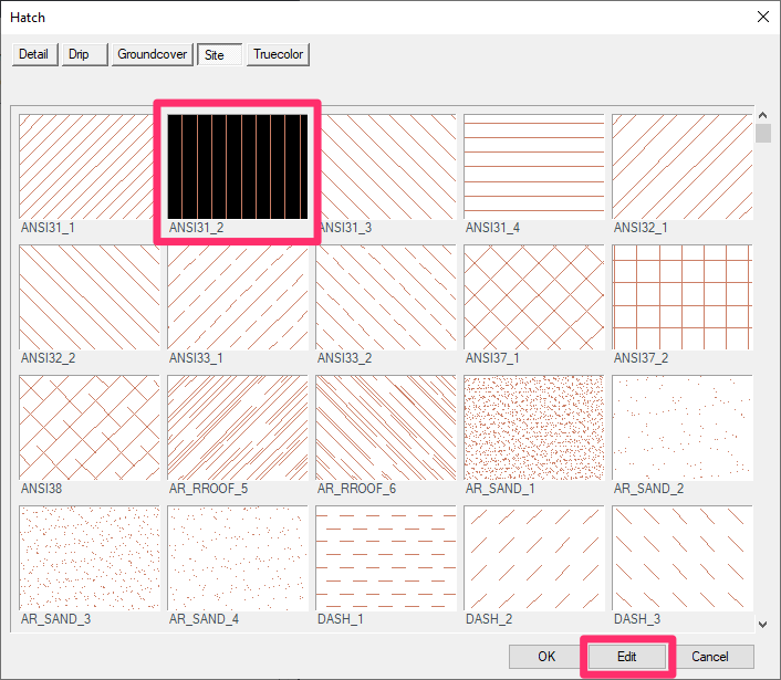 AutoCAD standard hatch