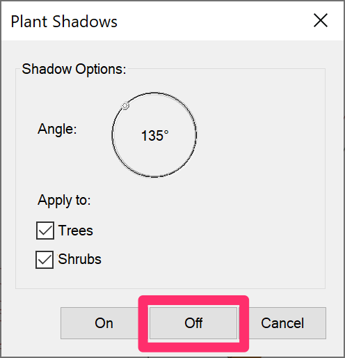 Plant shadows off