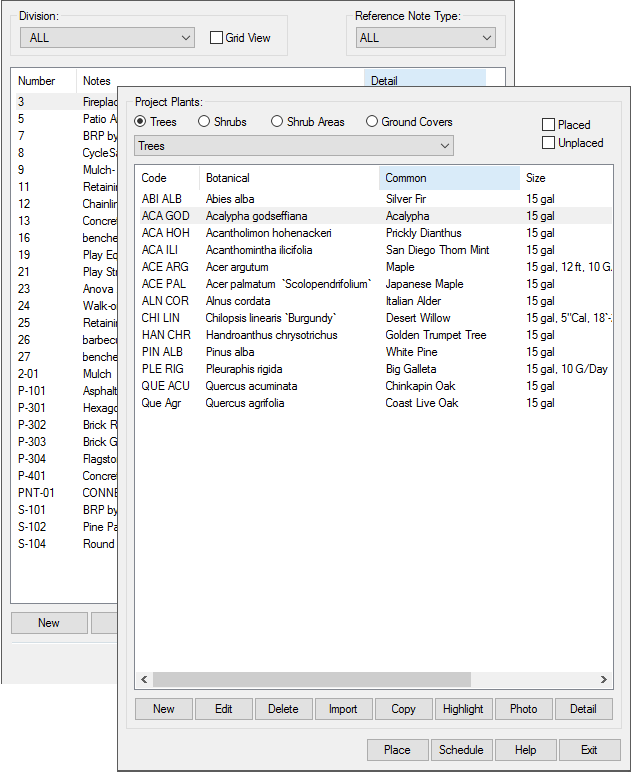  Docked Plant and Reference Note Managers