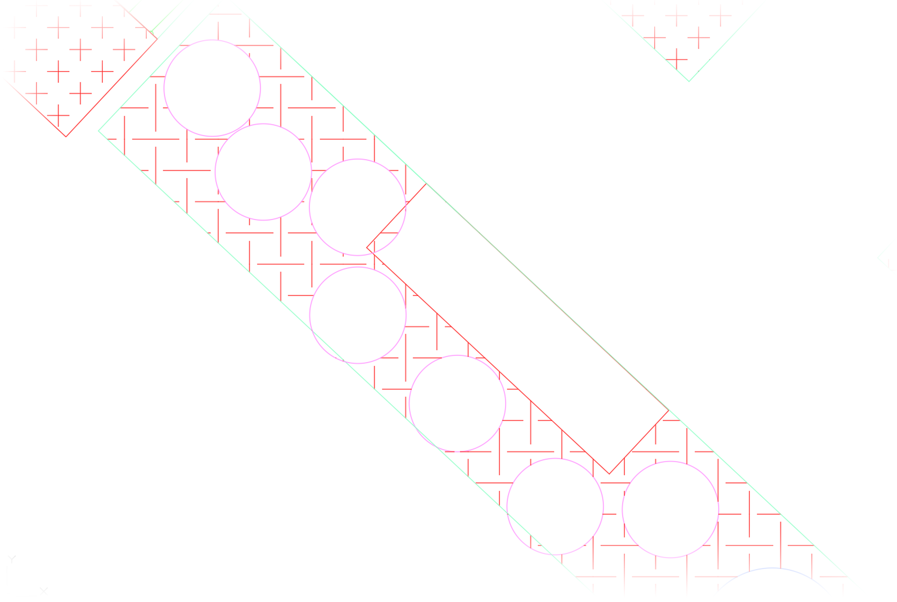 Hatch boundary overlapping an interior object