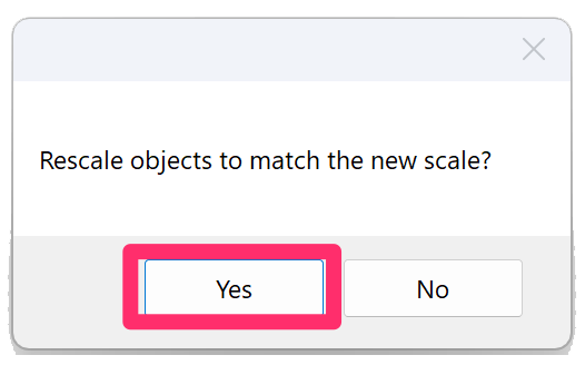 Option to rescale objects
