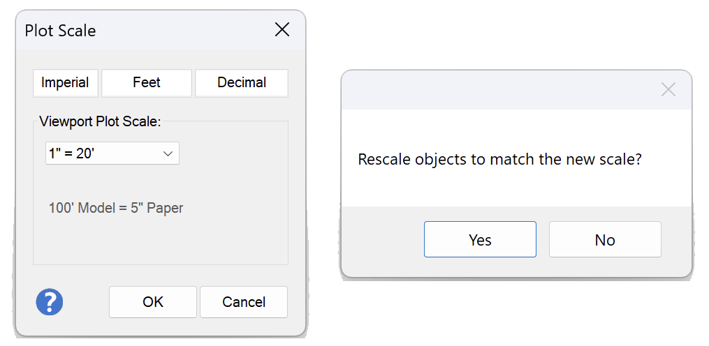 Rescale objects to match the new scale?
