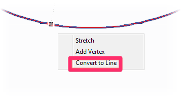 COnvert to Line menu option