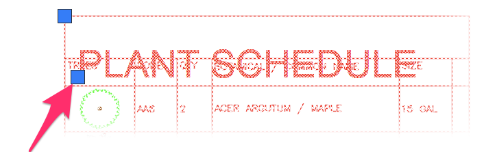 Select shedule title attribute