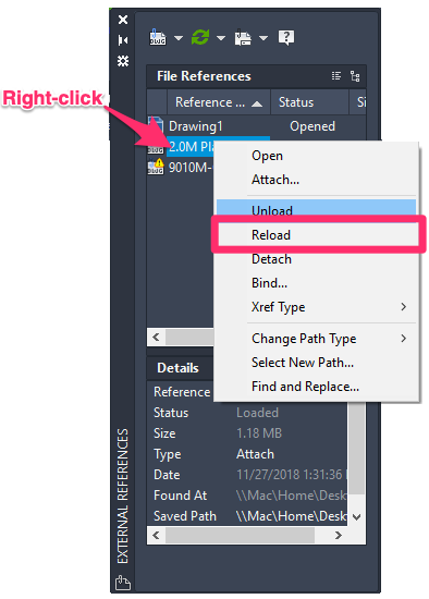 Reload Xrefs