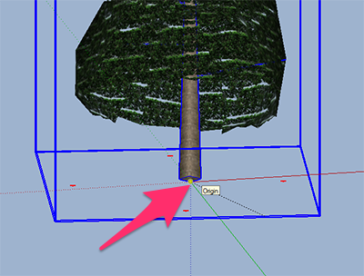 Origin point moved to center of component