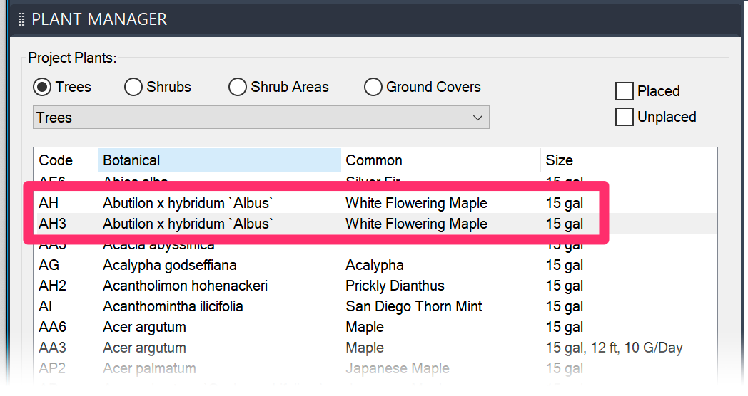 Two versions of plant listed in Plant Manager with different codes