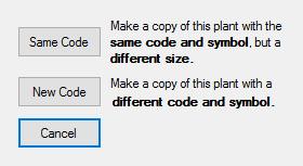 Options for copying plants