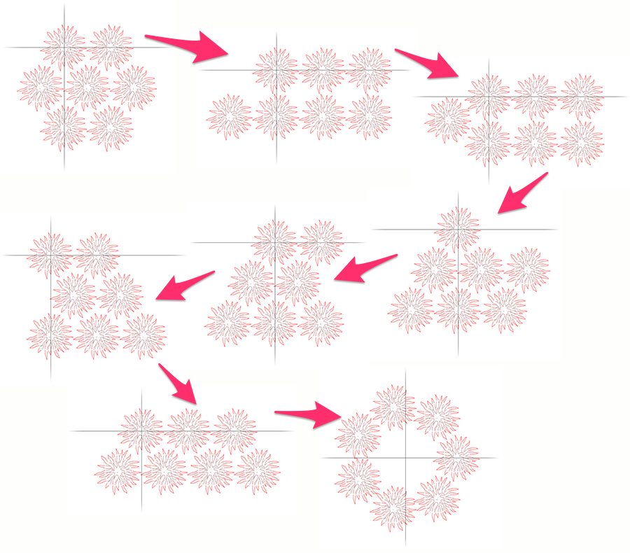 Toggling between plant patterns