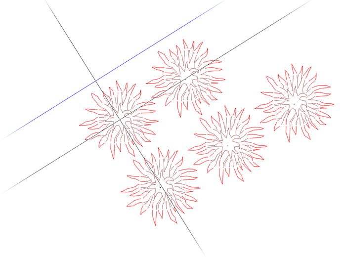 Crosshairs and plants snap to angle of polyline