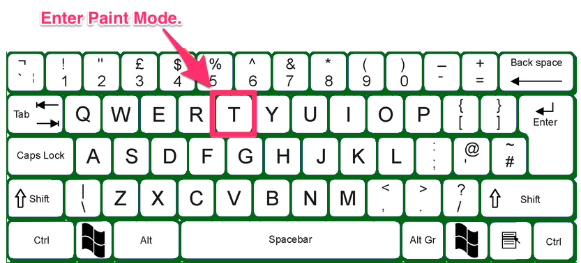 T key for Paint Mode
