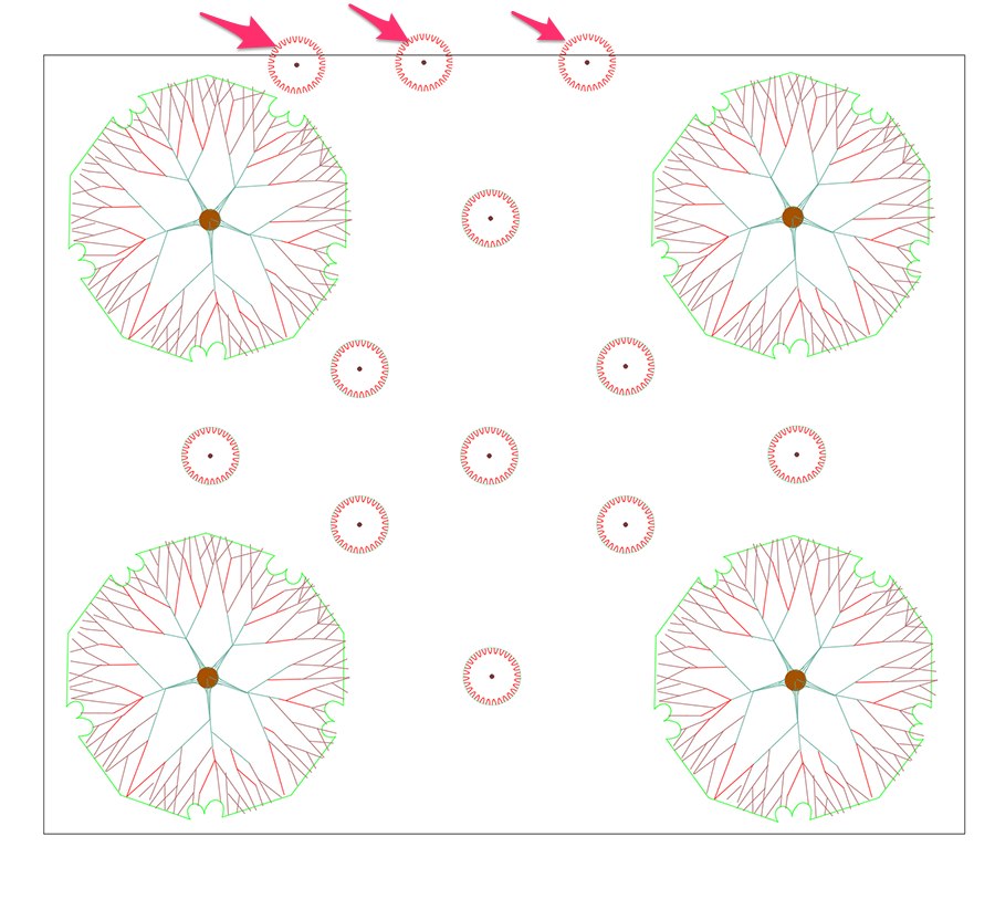 Bounding line not containing all shrubs