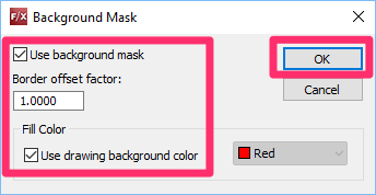 Enabling and configuring background mask