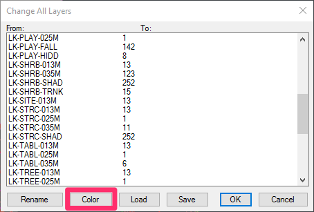 Changing a layer color