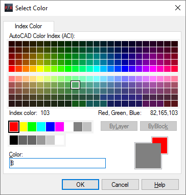 Select Color dialog box
