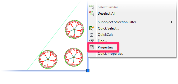 Select viewport boundary and open Properties panel