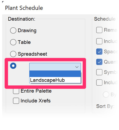 LansdcapeHub option