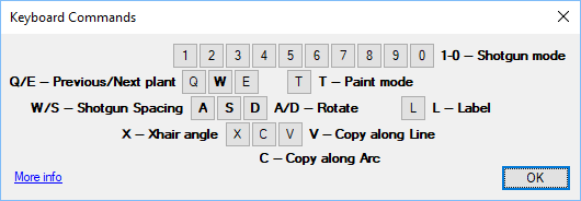 Clone Plant keyboard commands