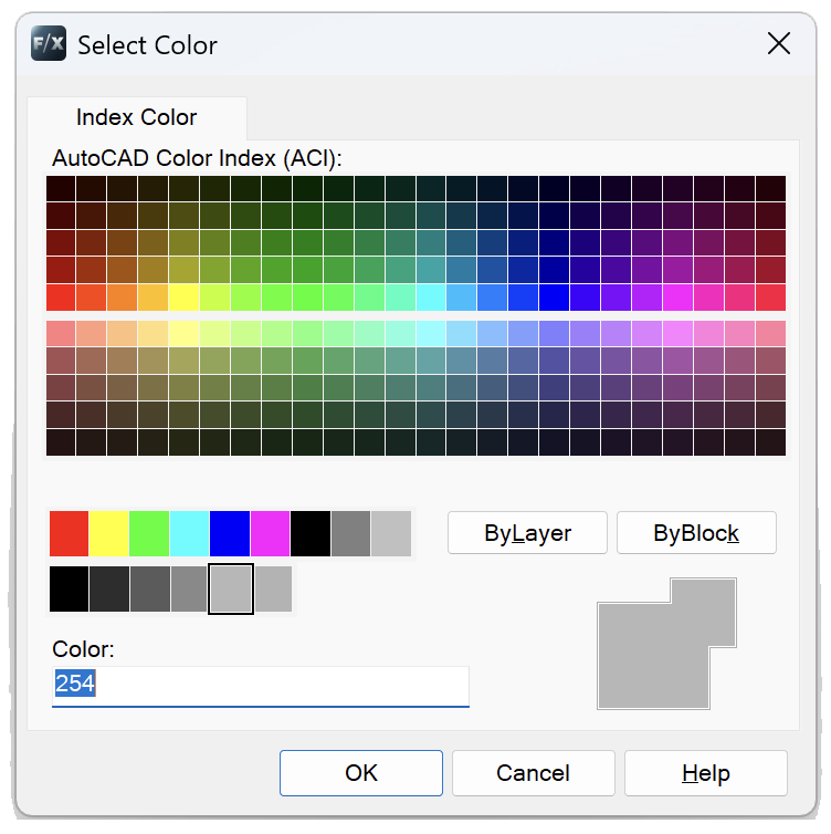 Select Color dialog box