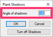 Plant Shadows dialog box